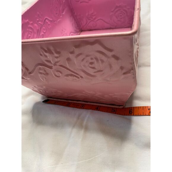 Vintage Original Light Pink Metal Matte Antelope Planter Window Box Art Pottery - Picture 11 of 12